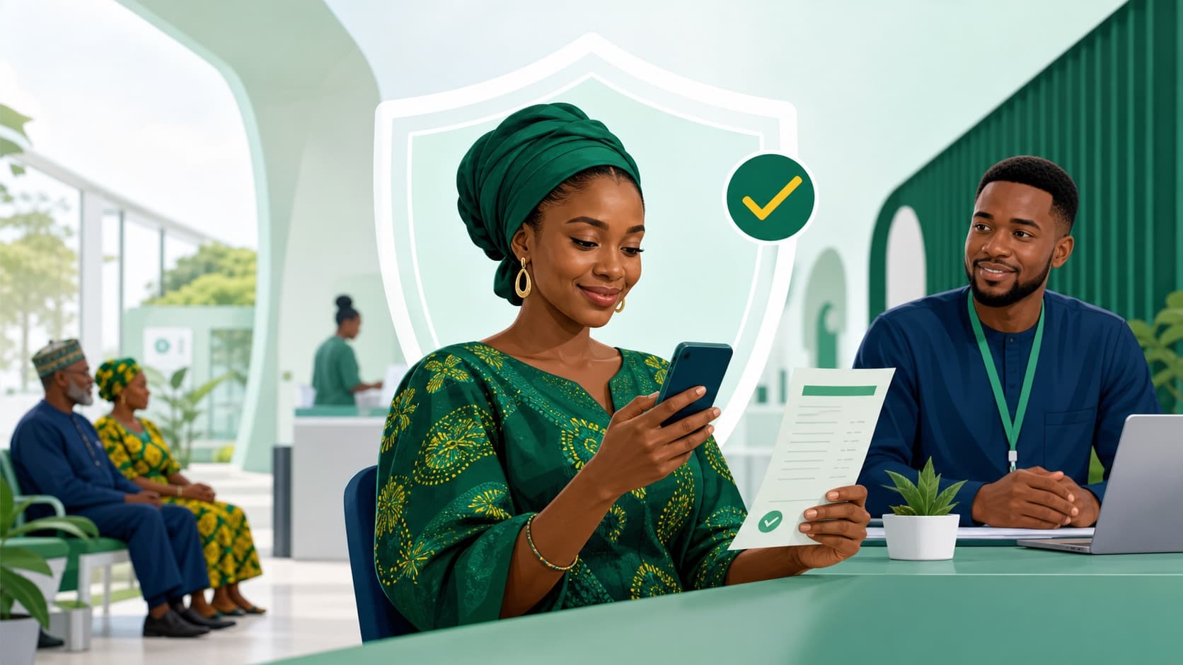 A Nigerian consumer using the CREDICORP complaints service with support from a case officer